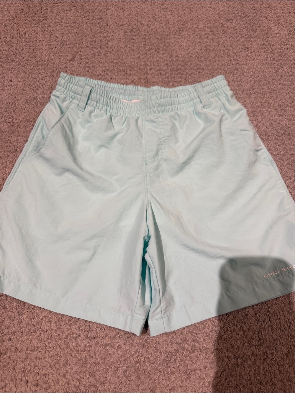 Light Aqua Boys Elastic-Waist Shorts - Columbia Omni Shade